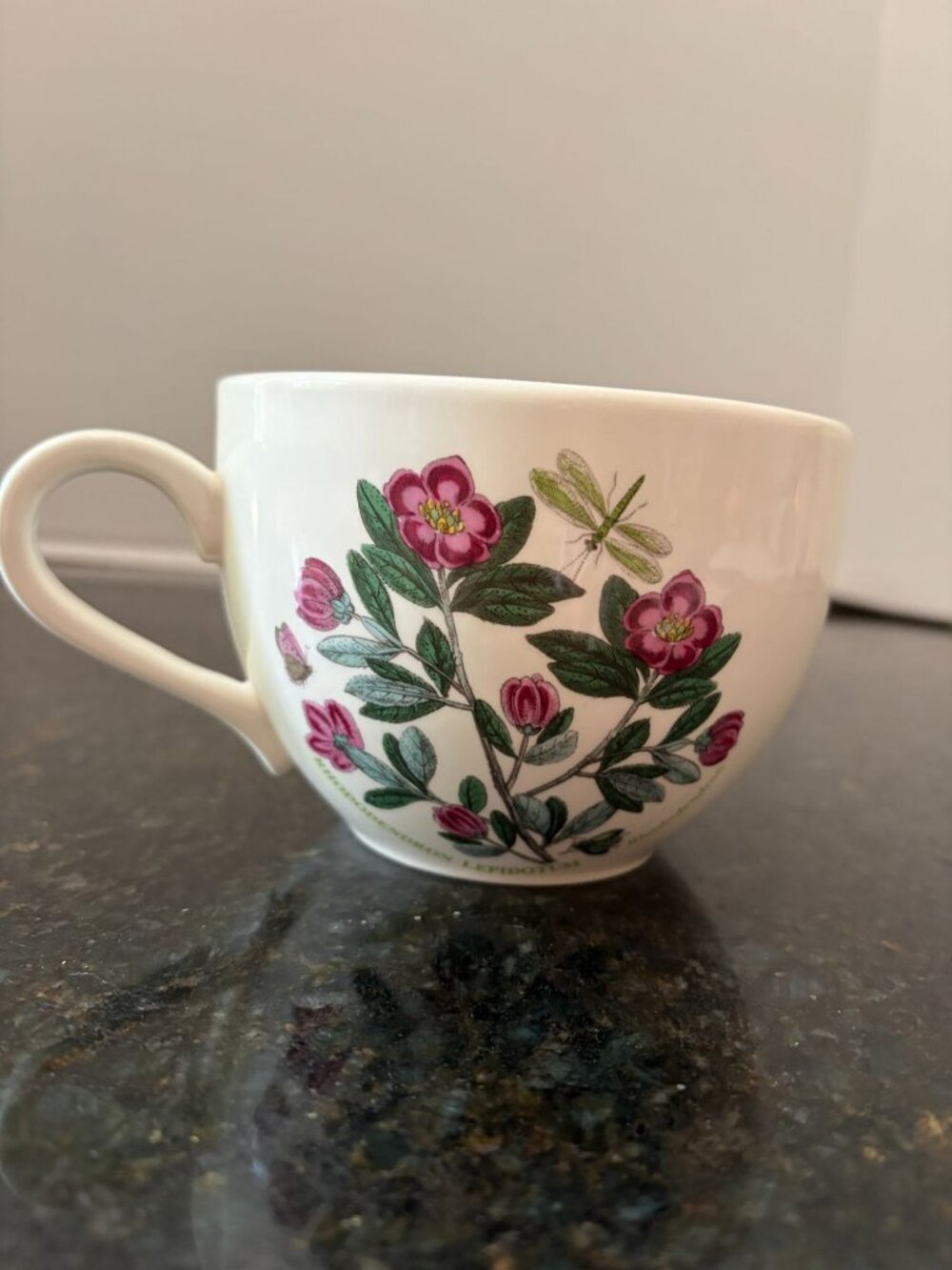 Portmeirion Botanic Garden 5" Wide, Ceramic Rhododendron Jumbo Coffee Cup